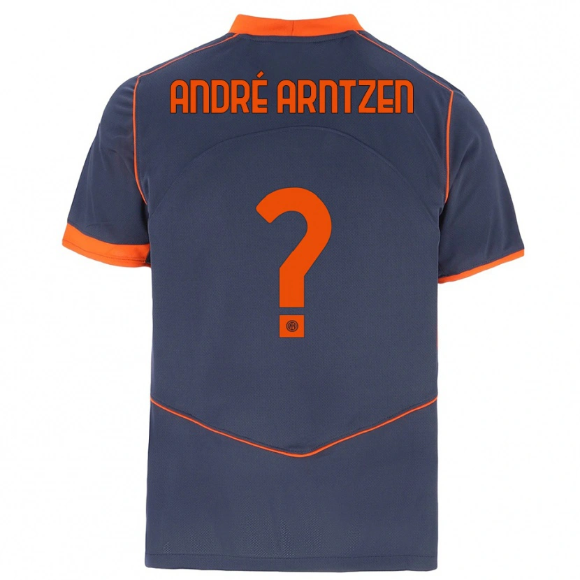 Danxen Homem Camisola Matheo André Arntzen #0 Cinza Laranja Terceiro 2025/26 Camisa