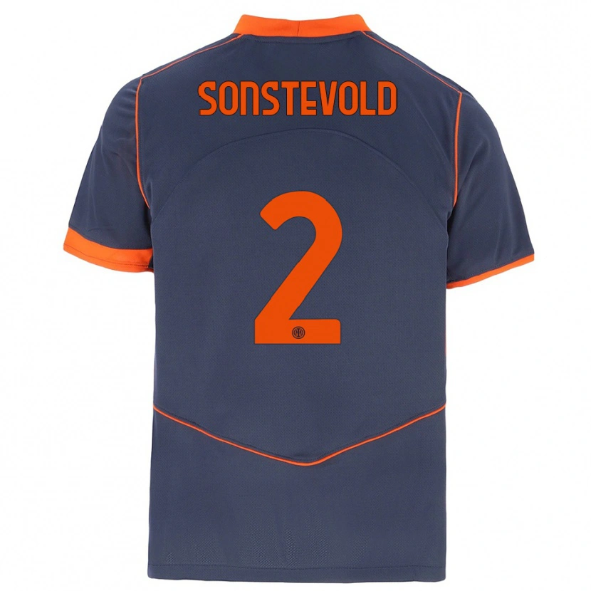 Danxen Homem Camisola Anja Sonstevold #2 Cinza Laranja Terceiro 2025/26 Camisa