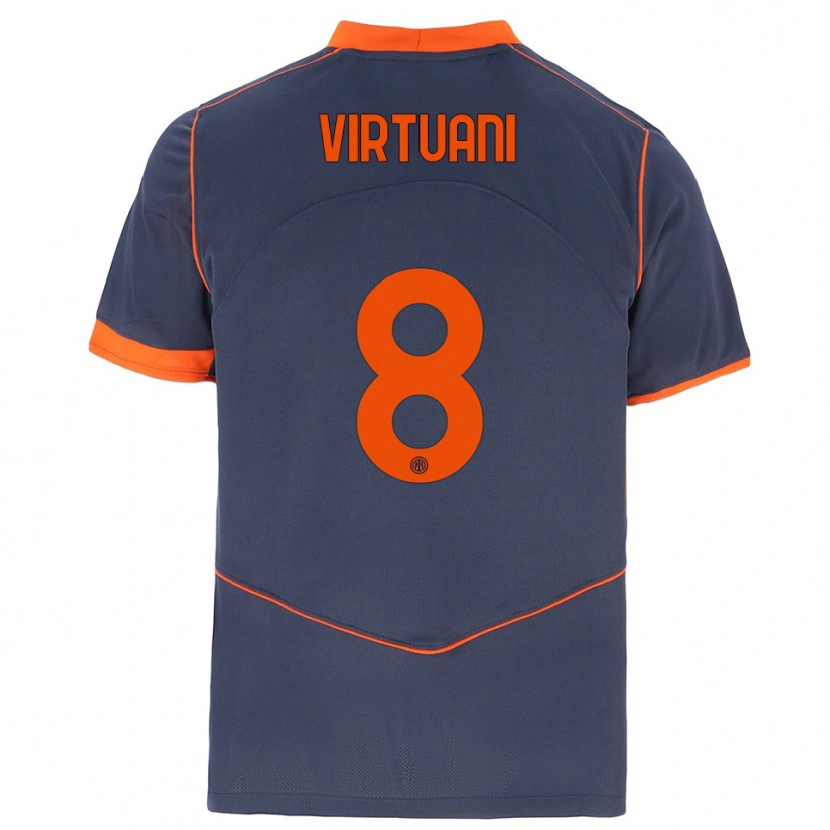 Danxen Homem Camisola Marco Virtuani #8 Cinza Laranja Terceiro 2025/26 Camisa