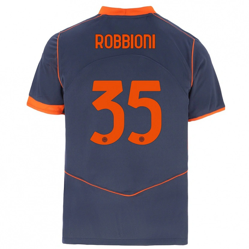 Danxen Homem Camisola Matilde Robbioni #35 Cinza Laranja Terceiro 2025/26 Camisa