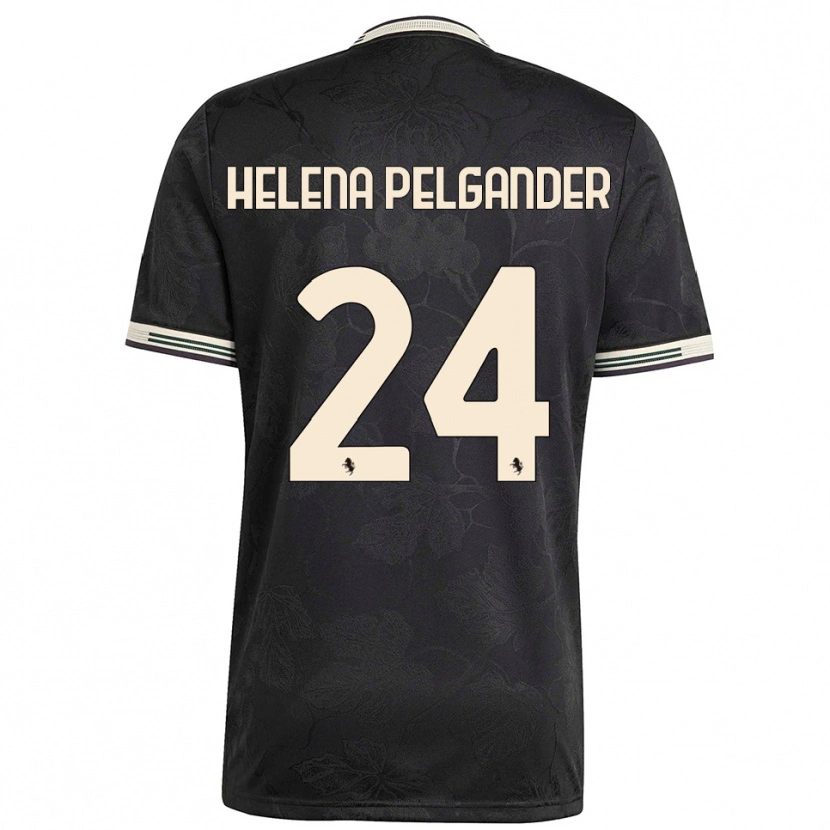 Danxen Homem Camisola Elsa Helena Pelgander #24 Preto Branco Verde Terceiro 2025/26 Camisa