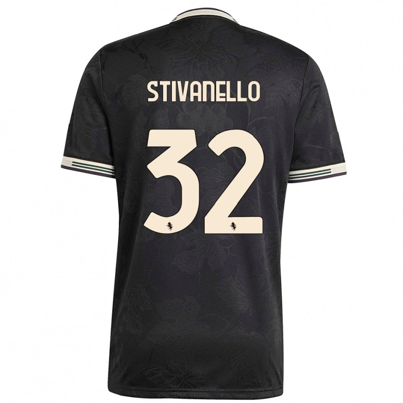 Danxen Homem Camisola Riccardo Stivanello #32 Preto Branco Verde Terceiro 2025/26 Camisa