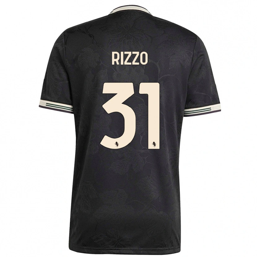 Danxen Homem Camisola Niccolò Rizzo #31 Preto Branco Verde Terceiro 2025/26 Camisa