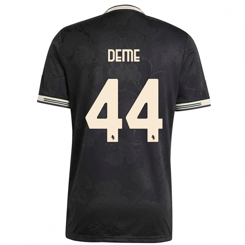 Danxen Homem Camisola Serigne Deme #44 Preto Branco Verde Terceiro 2025/26 Camisa
