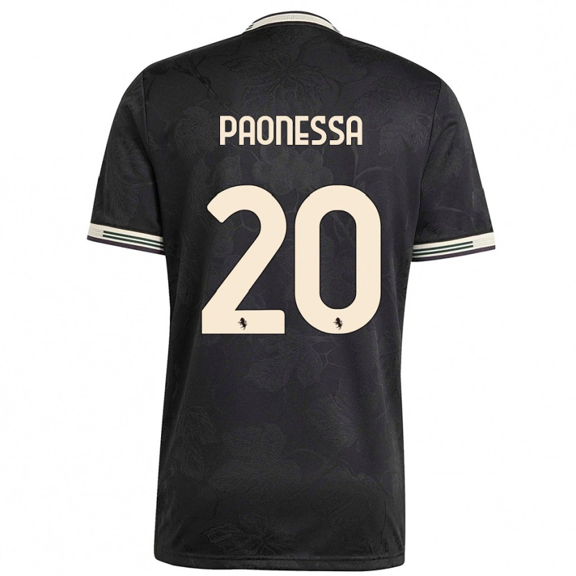 Danxen Homem Camisola Riccardo Paonessa #20 Preto Branco Verde Terceiro 2025/26 Camisa