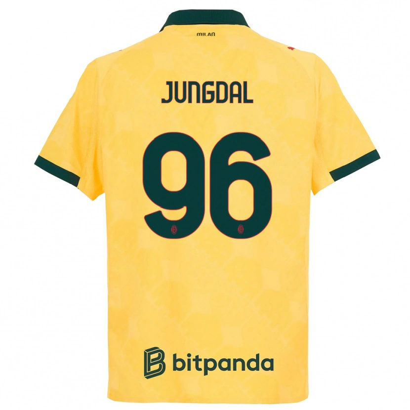 Danxen Homem Camisola Andreas Jungdal #96 Amarelo Preto Terceiro 2025/26 Camisa