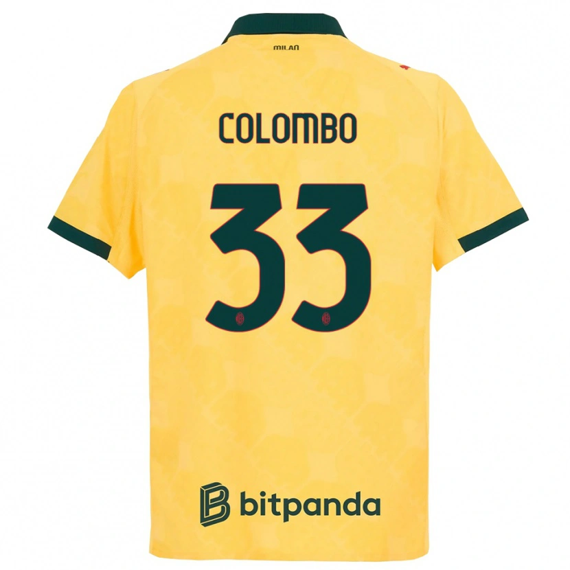 Danxen Homem Camisola Federico Colombo #33 Amarelo Preto Terceiro 2025/26 Camisa