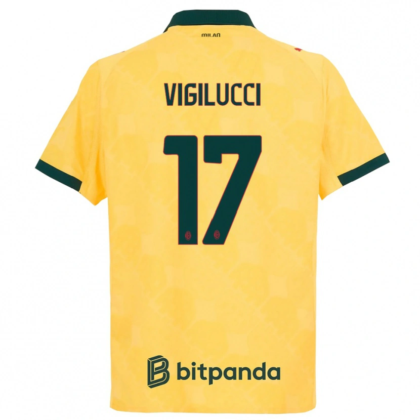 Danxen Homem Camisola Valery Vigilucci #17 Amarelo Preto Terceiro 2025/26 Camisa