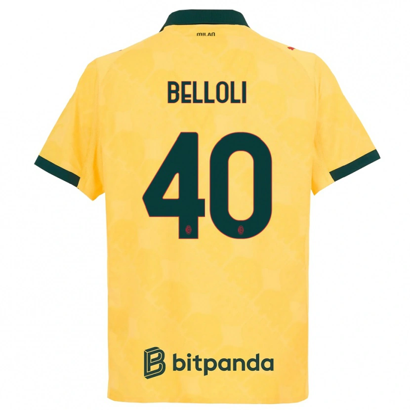 Danxen Homem Camisola Sofia Belloli #40 Amarelo Preto Terceiro 2025/26 Camisa