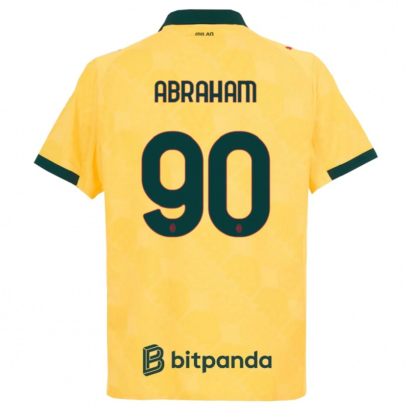 Danxen Homem Camisola Tammy Abraham #90 Amarelo Preto Terceiro 2025/26 Camisa