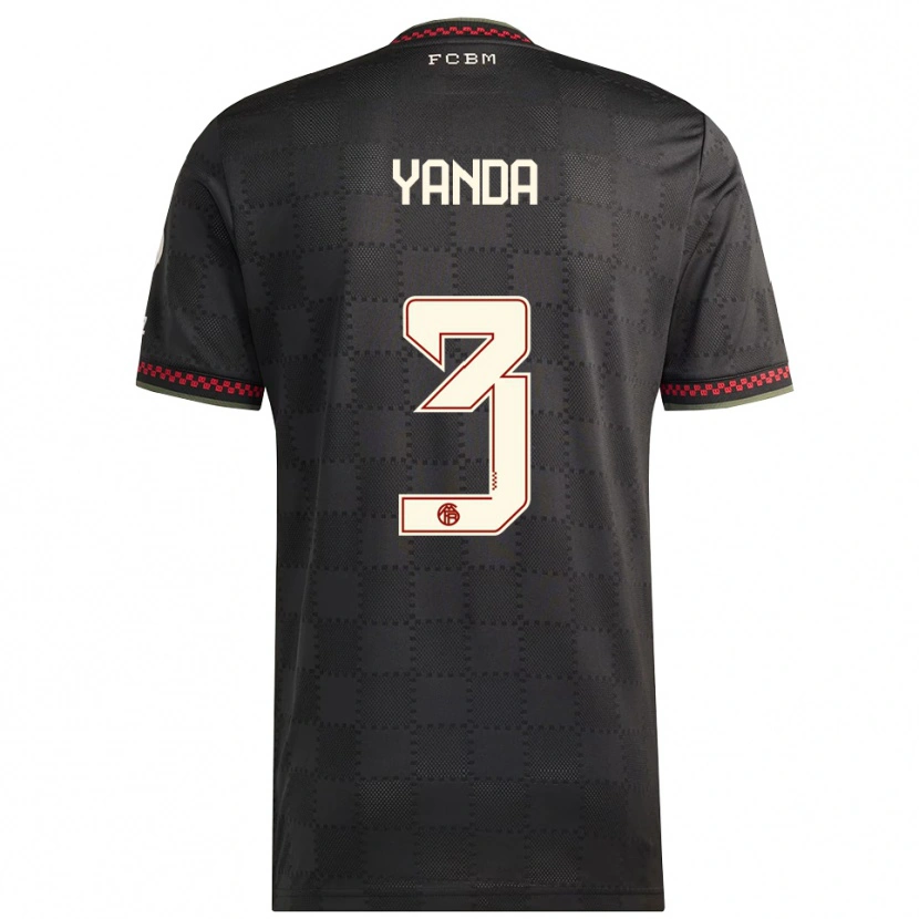 Danxen Homem Camisola Julien Yanda #3 Preto Branco Terceiro 2025/26 Camisa