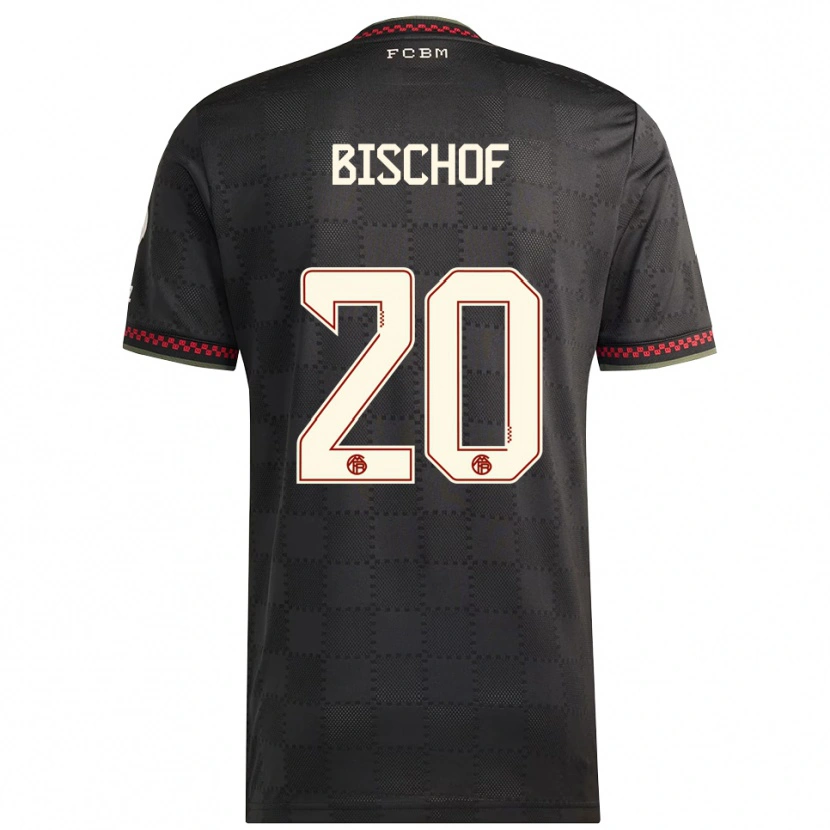 Danxen Homem Camisola Tom Bischof #20 Preto Branco Terceiro 2025/26 Camisa