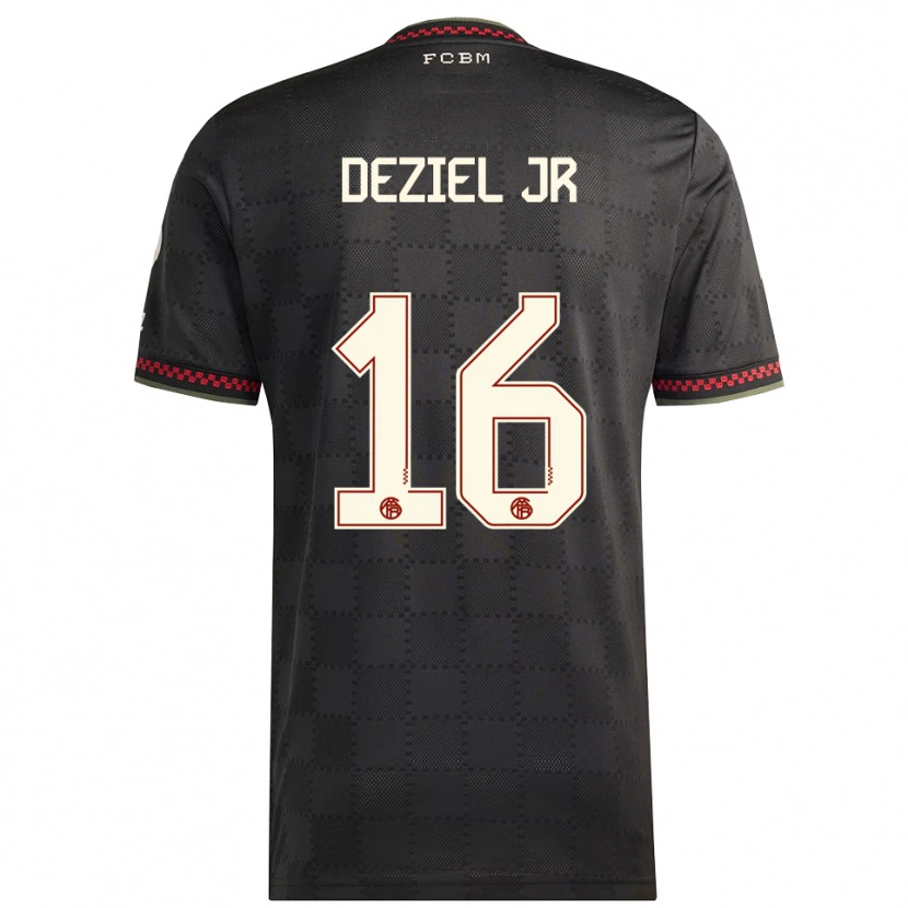 Danxen Homem Camisola Robert Deziel Jr #16 Preto Branco Terceiro 2025/26 Camisa