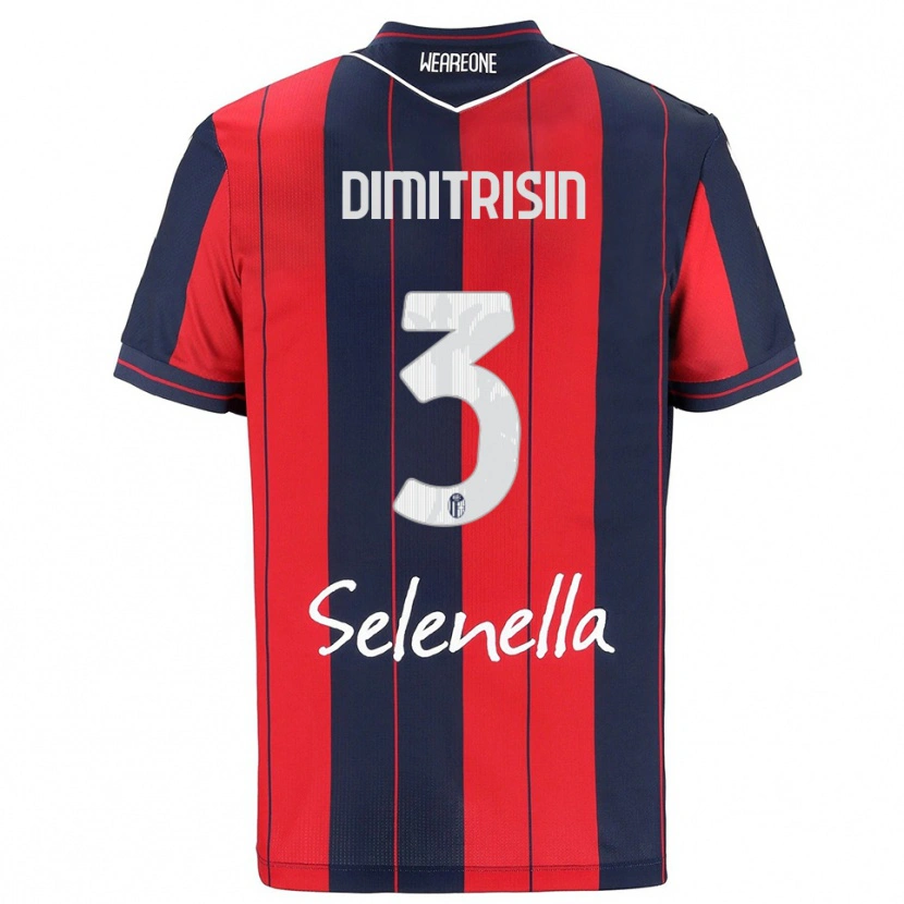 Danxen Mulher Camisola Daniil Dimitrișin #3 Vermelho Marinho Principal 2025/26 Camisa