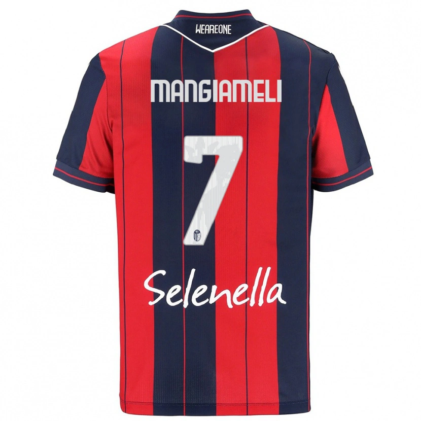 Danxen Mulher Camisola Federico Mangiameli #7 Vermelho Marinho Principal 2025/26 Camisa