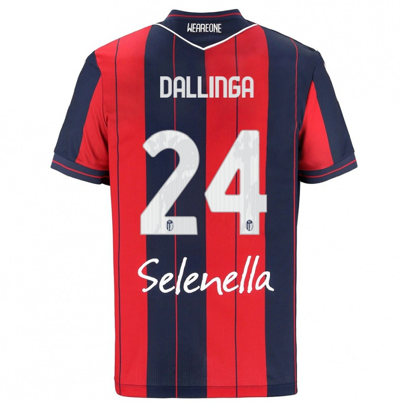 Danxen Mulher Camisola Thijs Dallinga #24 Vermelho Marinho Principal 2025/26 Camisa