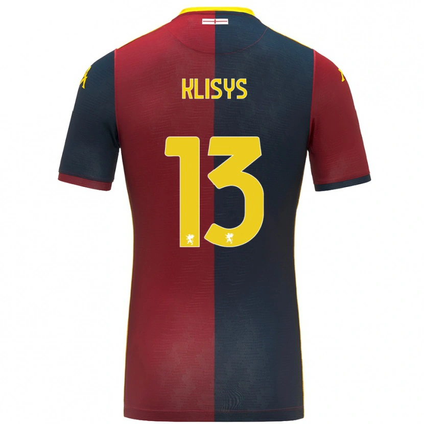 Danxen Mulher Camisola Lukas Klišys #13 Vermelho Azul Royal Principal 2025/26 Camisa