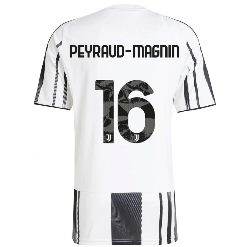 Danxen Mulher Camisola Pauline Camille Peyraud-Magnin #16 Branco Preto Principal 2025/26 Camisa