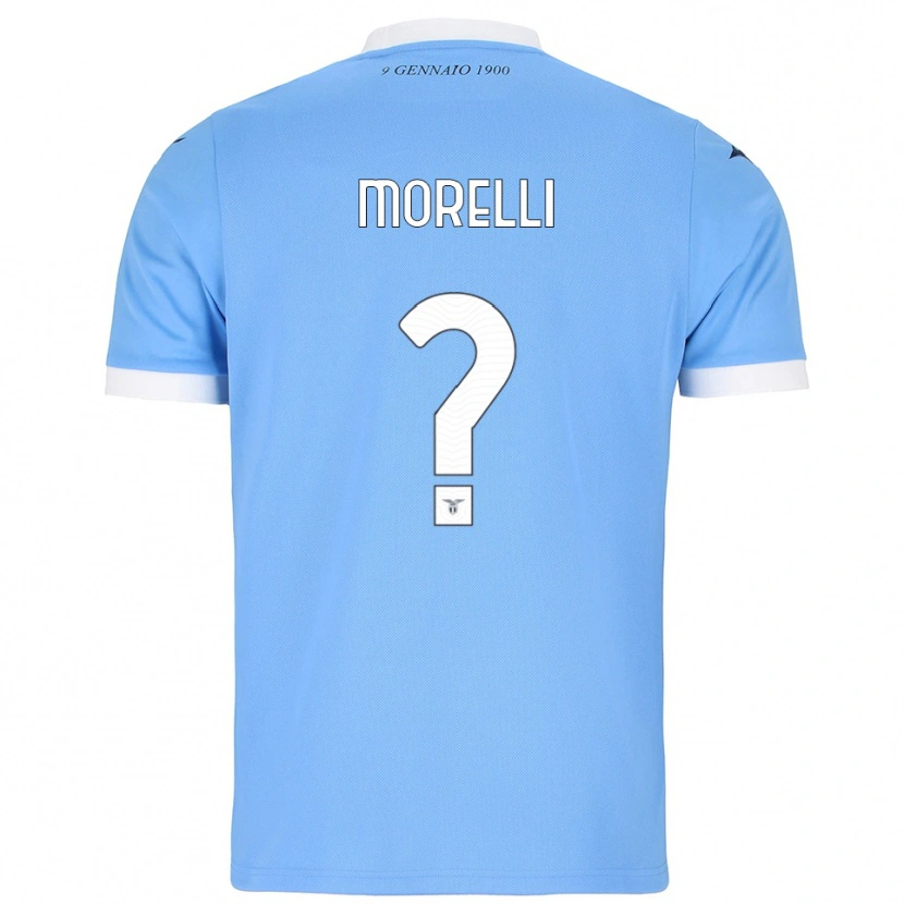 Danxen Mulher Camisola Manuel Morelli #0 Azul Celeste Branco Principal 2025/26 Camisa
