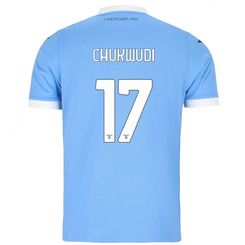 Danxen Mulher Camisola Ogonna Franca Chukwudi #17 Azul Celeste Branco Principal 2025/26 Camisa