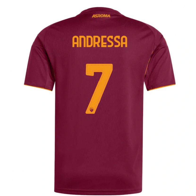 Danxen Mulher Camisola Andressa #7 Borgonha Laranja Principal 2025/26 Camisa
