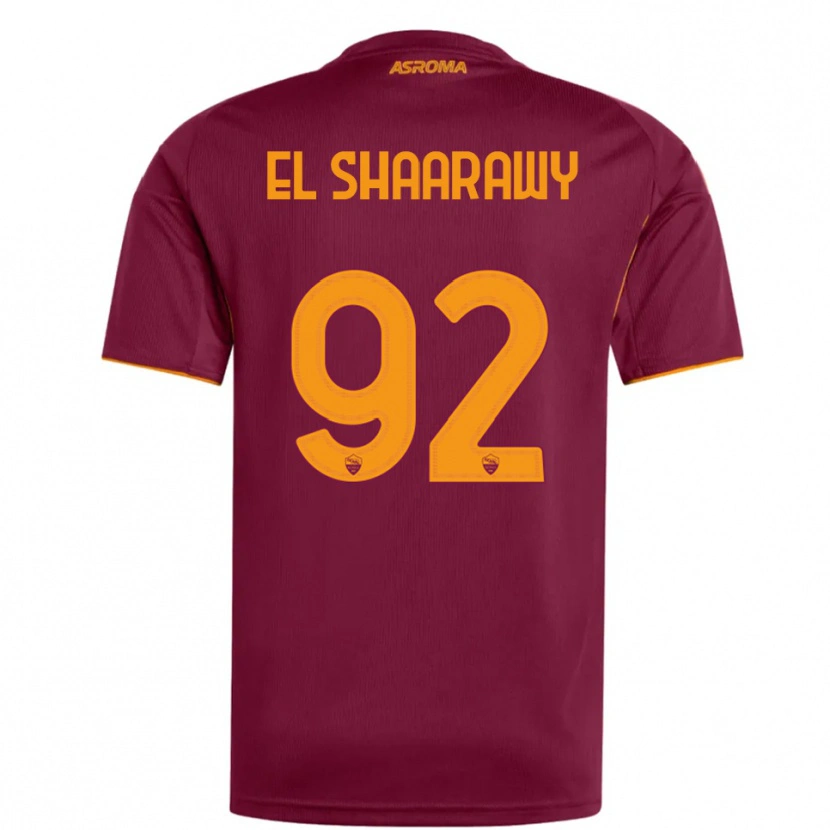 Danxen Mulher Camisola Stephan El Shaarawy #92 Borgonha Laranja Principal 2025/26 Camisa