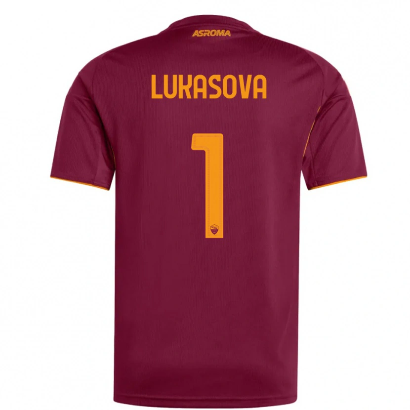 Danxen Mulher Camisola Olivie Lukášová #1 Borgonha Laranja Principal 2025/26 Camisa