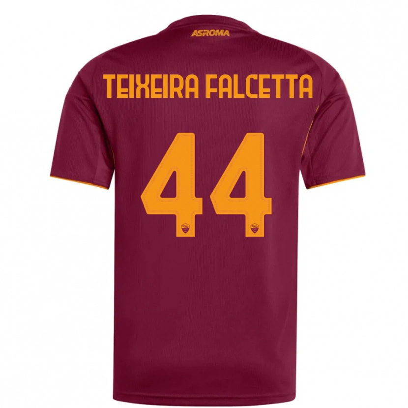 Danxen Mulher Camisola Pietro Teixeira Falcetta #44 Borgonha Laranja Principal 2025/26 Camisa