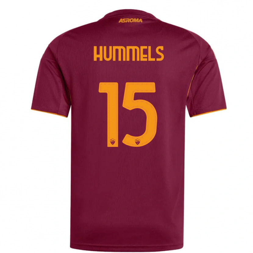 Danxen Mulher Camisola Mats Hummels #15 Borgonha Laranja Principal 2025/26 Camisa