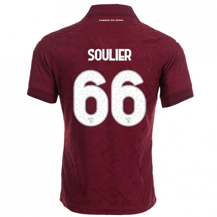 Danxen Mulher Camisola Evan Soulier #66 Borgonha Branco Principal 2025/26 Camisa