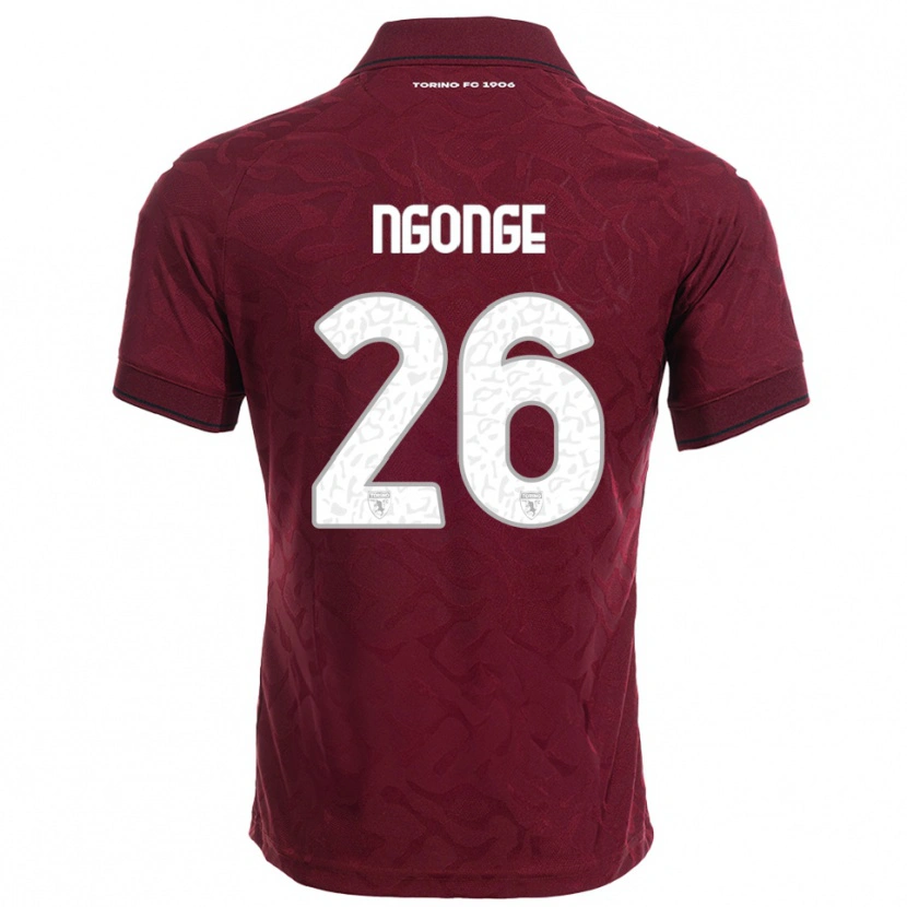 Danxen Mulher Camisola Cyril Ngonge #26 Borgonha Branco Principal 2025/26 Camisa