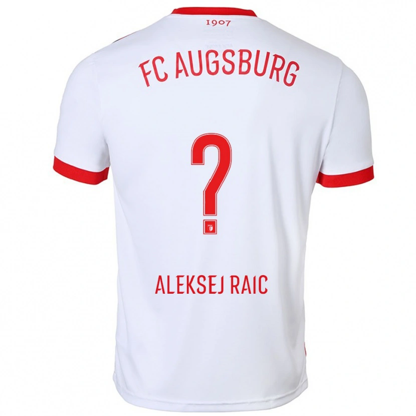 Danxen Mulher Camisola Neven Aleksej Raic #0 Branco Vermelho Principal 2025/26 Camisa