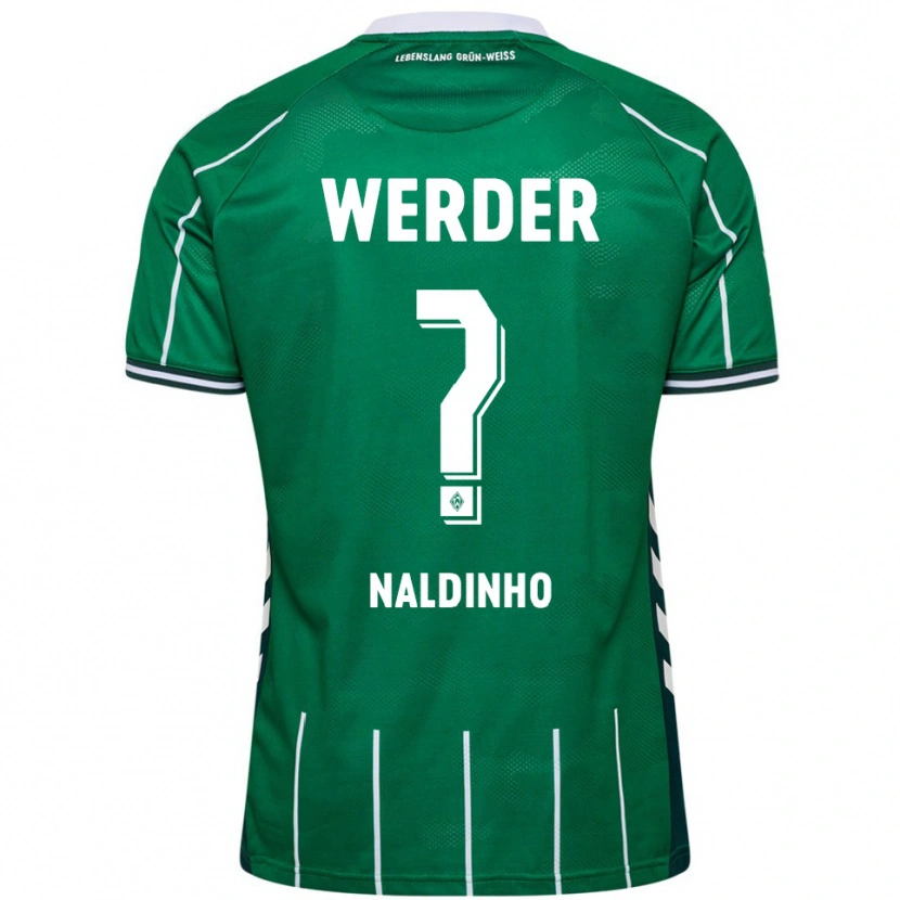 Danxen Mulher Camisola Naldinho #0 Verde Branco Principal 2025/26 Camisa