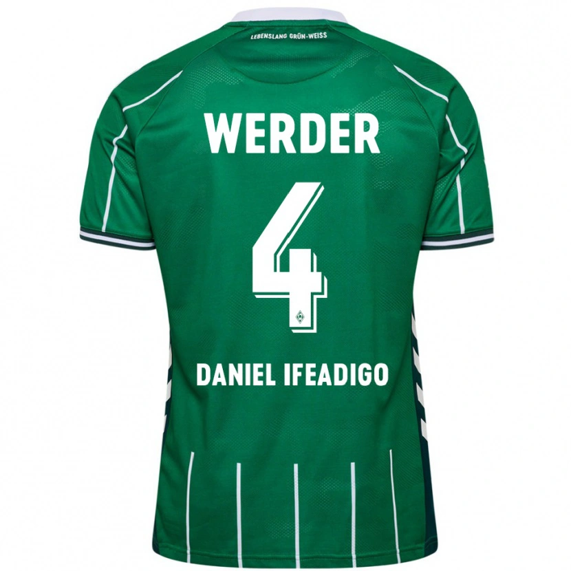 Danxen Mulher Camisola Kamsiyonna Daniel Ifeadigo #4 Verde Branco Principal 2025/26 Camisa
