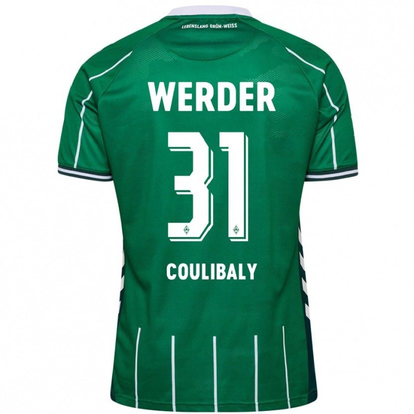 Danxen Mulher Camisola Karim Coulibaly #31 Verde Branco Principal 2025/26 Camisa