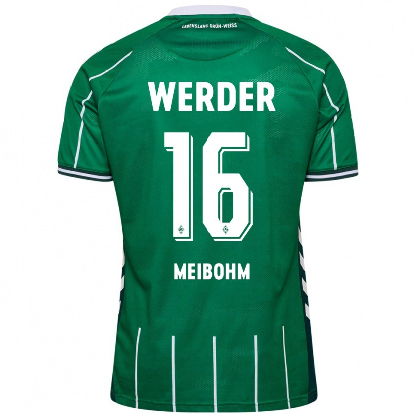 Danxen Mulher Camisola Joel Meibohm #16 Verde Branco Principal 2025/26 Camisa