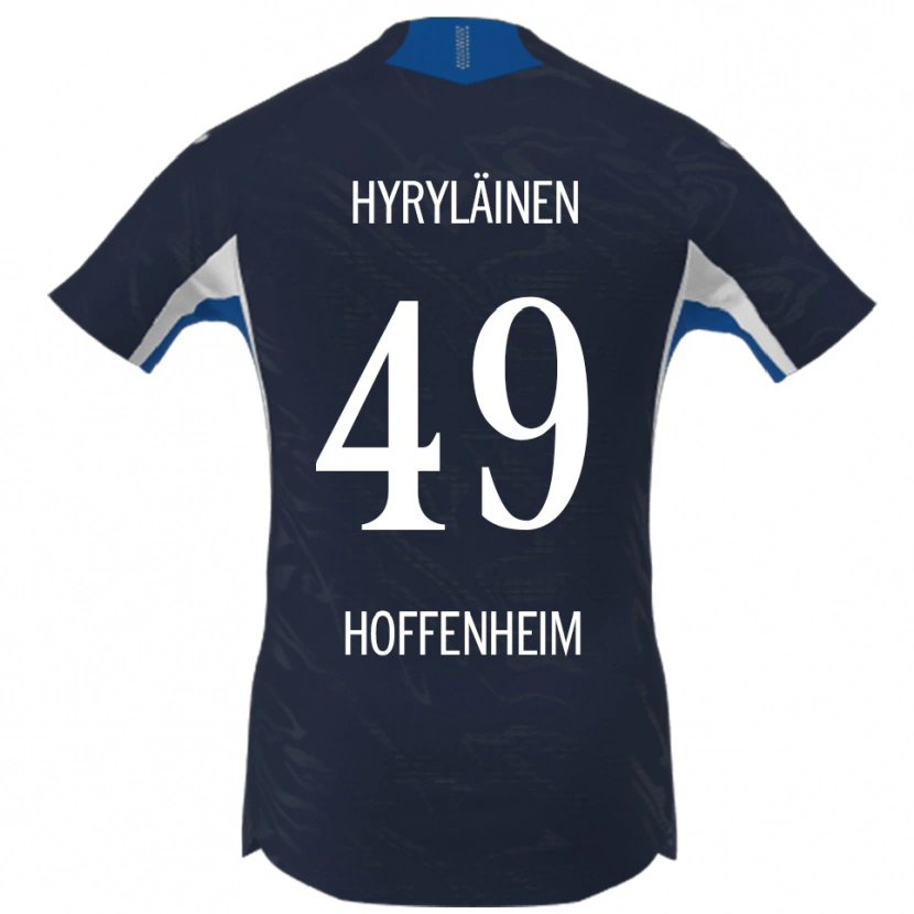 Danxen Mulher Camisola Luka Hyryläinen #49 Marinho Branco Principal 2025/26 Camisa
