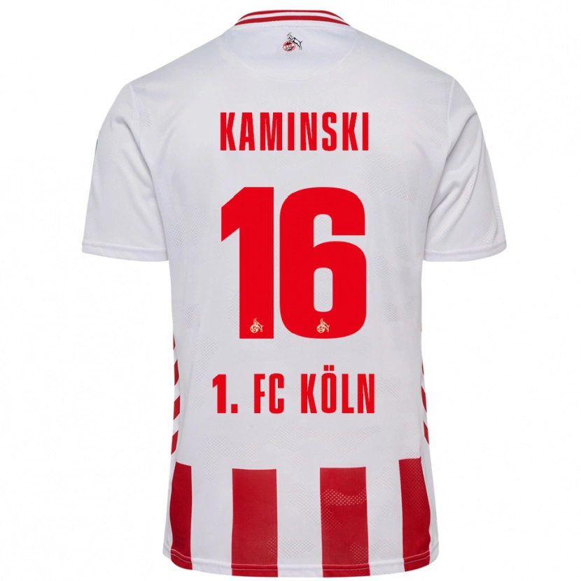 Danxen Mulher Camisola Jakub Kaminski #16 Branco Vermelho Principal 2025/26 Camisa