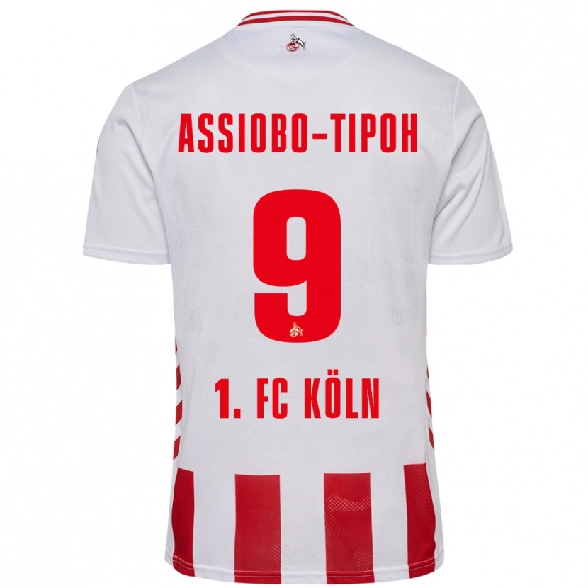 Danxen Mulher Camisola Elfried Assiobo-Tipoh #9 Branco Vermelho Principal 2025/26 Camisa