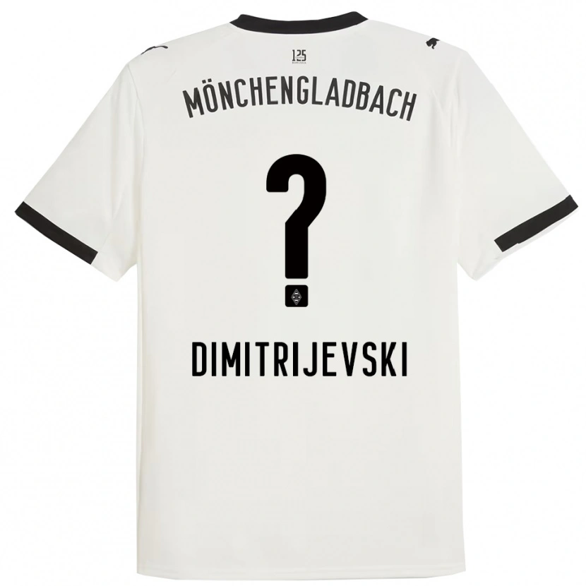 Danxen Mulher Camisola Maximilian Dimitrijevski #0 Branco Preto Principal 2025/26 Camisa