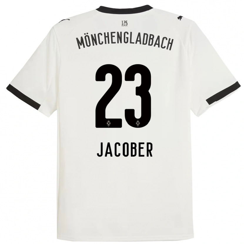 Danxen Mulher Camisola Magdalena Jacober #23 Branco Preto Principal 2025/26 Camisa