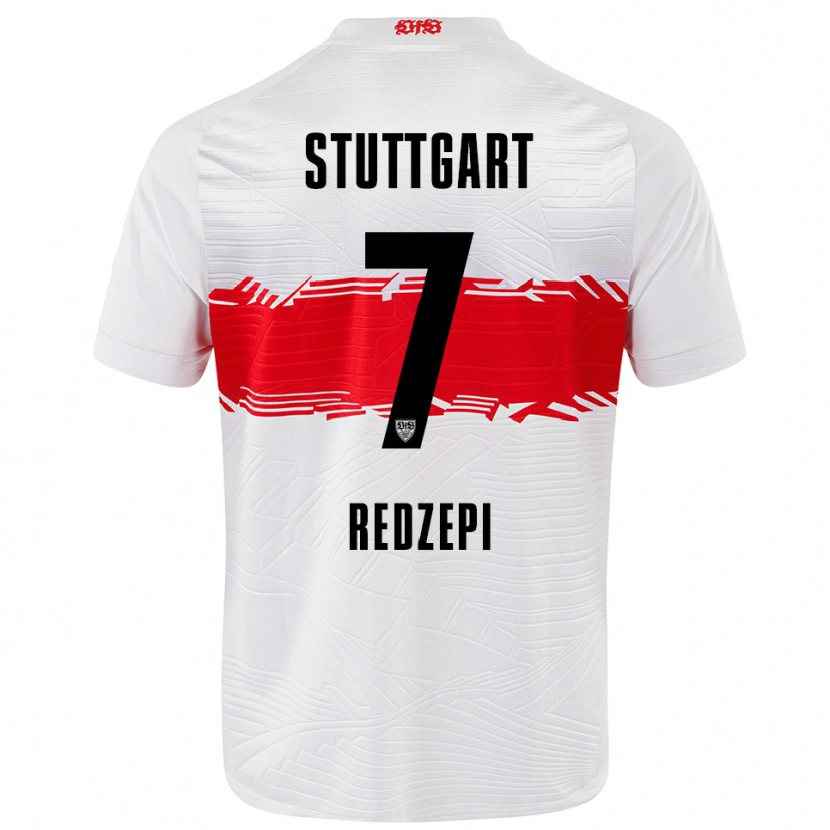 Danxen Mulher Camisola Dafina Redzepi #7 Branco Vermelho Principal 2025/26 Camisa