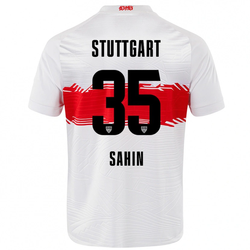 Danxen Mulher Camisola Mehmet Sahin #35 Branco Vermelho Principal 2025/26 Camisa
