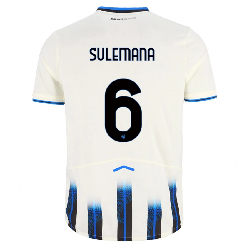 Danxen Mulher Camisola Ibrahim Sulemana #6 Branco Azul Alternativa 2025/26 Camisa