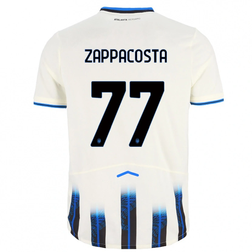 Danxen Mulher Camisola Davide Zappacosta #77 Branco Azul Alternativa 2025/26 Camisa