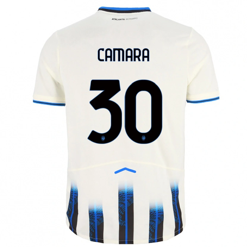 Danxen Mulher Camisola Henry Camara #30 Branco Azul Alternativa 2025/26 Camisa