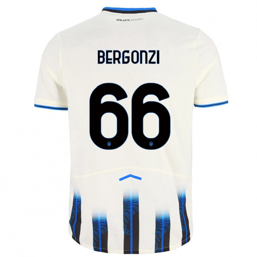 Danxen Mulher Camisola Federico Bergonzi #66 Branco Azul Alternativa 2025/26 Camisa
