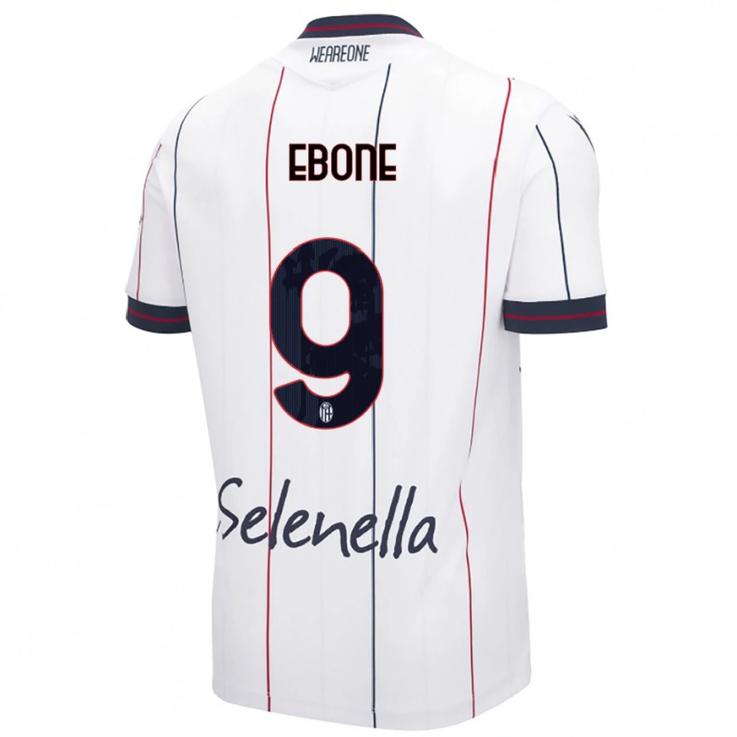 Danxen Mulher Camisola Tommaso Ebone #9 Branco Azul Royal Alternativa 2025/26 Camisa