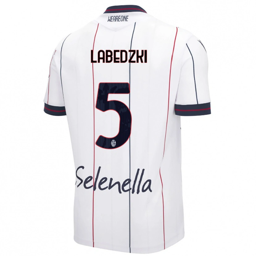 Danxen Mulher Camisola Jan Labedzki #5 Branco Azul Royal Alternativa 2025/26 Camisa