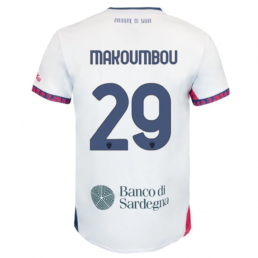Danxen Mulher Camisola Antoine Makoumbou #29 Branco Marinho Vermelho Alternativa 2025/26 Camisa